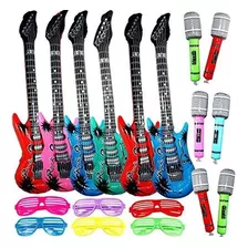 Inflatable Rock Star Toy Set - 6 Guitarras Eléctricas