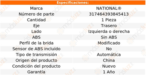 1- Maza Trasera Izq/der Sin Abs Frontier 05/11 National Foto 2