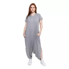 Macacão Saruel Gestante Macaquinho Feminino Moda Plus Size