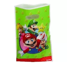 Pack 10 Bolsas Dulces Mario Bros Luigi Cumpleaños Cotillon