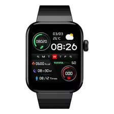 Smartwatch Reloj Mi Bro T1 Hacer - Recibir Llamadas Color De La Caja Negro Color De La Malla Negro