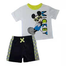 Conjunto 12 Meses Disney Baby - Blusa E Shorts Mickey