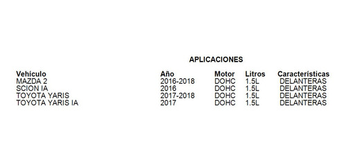 Balatas Delanteras Ia 2016 Fritec 1.5l Scion Foto 2