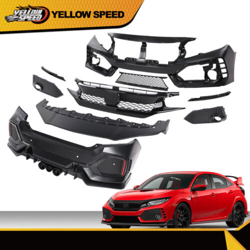 Fit For 2016-2021 Honda Civic Sedan Ctr Bumper + Lip +gr Ccb Foto 5