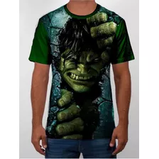 Roupa Infantil Camiseta Manga Curta Hulk,batman Personagem