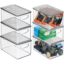 Mdesign Caja De Plástico Para Almacenamiento Profundo Con Ta