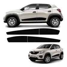 Kit Faixa Lateral Renault Kwid 2018/2019 Adesivo Preto