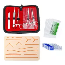 Simulador Avançado Kit Sutura Treino Pele Silicone