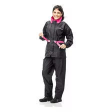 Capa De Chuva Motoqueira Feminina Nylon Pantaneiro Gola 1100