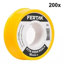 Kit C/ 200 Rl. Veda Rosca 18mm X 50mt Fertak - Tubo Plástico