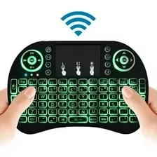 Mini Teclado Bluetooth Touch Com Luz Colorida 