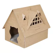 Rascador Madriguera Para Gatos Eco-box Marron Casa De Gatos
