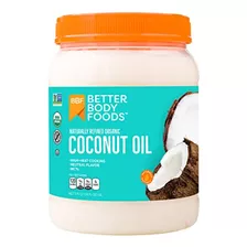 Aceite De Coco Betterbody Foods Orgánico Naturalmente Refin