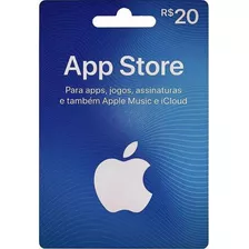 Cartão Gift Card App Store R$ 20 Reais - Apple Itunes Brasil