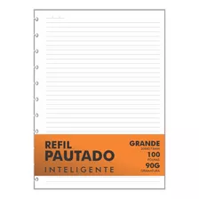 Refil 100 Folhas Caderno Inteligente / Discos Grande Pautado