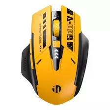 Mouse Inalámbrico Inphic Amarillo 3 Dpi Optical Recargable