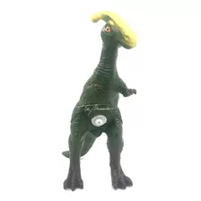 Dinosaurio De Juguete Parasaurolophus De Goma Y Sonido 21cm