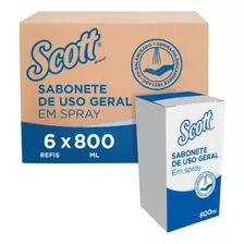 Scott Spray Sabonete Uso Geral 800ml Caixa Com 6 Unidades