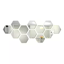 Espejo Hexagonal Pack Kit 12 Uni. Decoración Oferta!