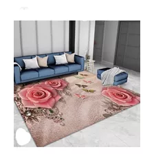 Alfombras Rosas 3d Decorativa Para Todo Tipo De Ambientes 