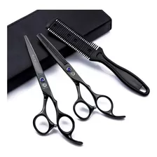 6.0 Black Hair Cutting Scissor Set With Multi-functional Th
