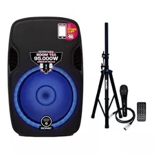 Parlante Sonic De 95.000 Watts Bt Radio Usb Pedestal Mic Con