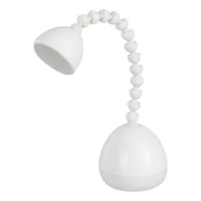 Lámpara De Escritorio Blanca 4w Led Integrado 1 Luz Estructura Blanco Pantalla Blanco
