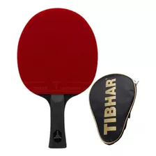 Raquete De Ping Pong Tibhar 6 Stars Preta/vermelha Fl (côncavo)