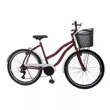 Bicicleta Aro 26 Beach Feminina 6 Marchas Modelo