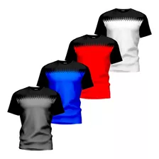 4 Blusa Camiseta Academia Dryfit Masculina Confortável Sport