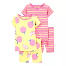 Carter´s Conjunto 4 Piezas Pijama Algodon Niña Talla 4
