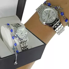 Relógio Feminino De Ponteiro Prova D'água Original +pulseira