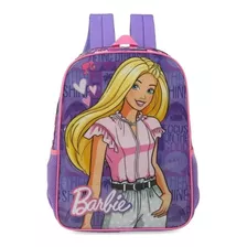 Mochila Infantil Escolar Barbie Girl Violeta Costas G Menina