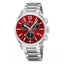 Reloj 18690/5 Lotus Hombre Crono Acero Esfera Rojo.