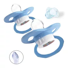 2 Chupetas Bebê Bico Silicone C Proteção 0-6m Menino Menina