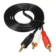 Cable De Audio Auxiliar Clavija 3.5 A Rca Estereos 5 Metros