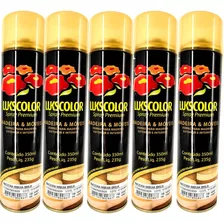 5 Verniz Spray Imbuia Brilh Pintura Madeira Móveis Lukscolor