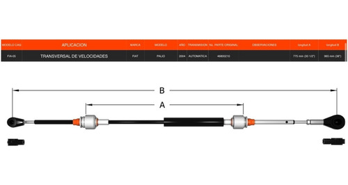 Chicote Fiat Palio Para Caja De Transmisin Estndar 2004 Foto 3