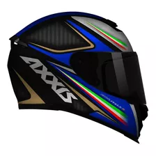 Capacete Axxis Eagle Italy 2 Matt Black Grey Blue