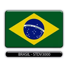 Adesivo Bandeira 11x7cm Brasil Resinado Países