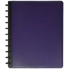 Levenger Circa Leather Foldover Notebook Letter Purple