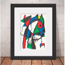 Quadro Joan Miró Poster 56x46cm Vidro + Paspatur U3434