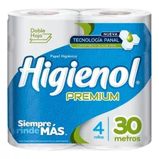 Papel Higiénico Higienol Premium Doble X4 30mts (bultox10)