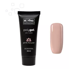 Polygel Para Unhas Bisnaga Pink Flower Risa 30g Molde F1 Gel