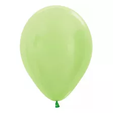 Balão Verde Lima Látex Perolizado R12 (30cm) Sempertex C/ 50