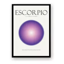 Escorpio Y Su Aura Póster Imprimible Personalizado Signos