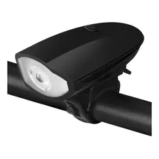 Farol Para Bicicleta Led Com Buzina Bike Recarregavel Usb