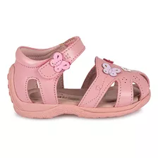 Sandalia D'orsay Casual Niña Cuero Rabbit Rosa Mia-225