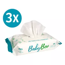 Toallitas Húmedas Babyboo 100% Biodegradables 3 Packs De 60u