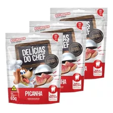 Petisco Para Cachorro Picanha Pet Kit C/3 Super Premium 65g